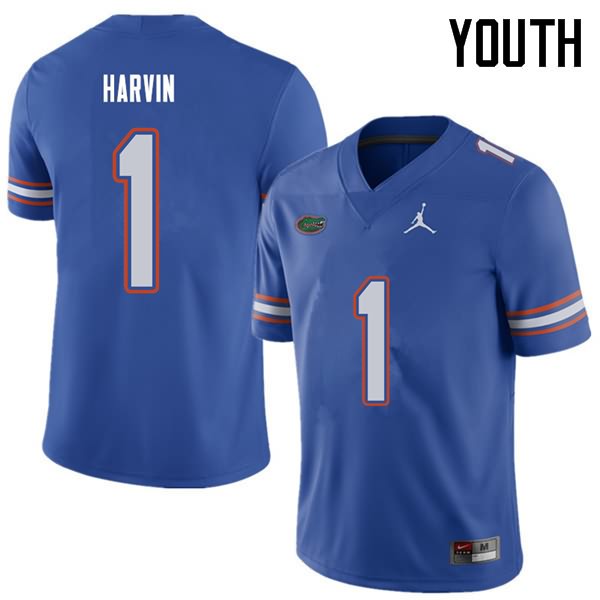 NCAA Florida Gators Percy Harvin Youth #1 Jordan Brand Royal Stitched Authentic College Football Jersey XVT8364RO